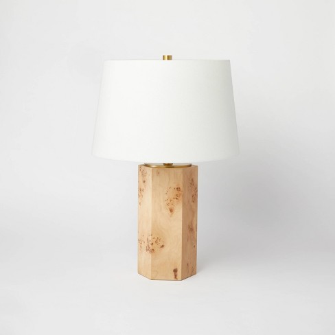 Burl Table Lamp Brown (Includes LED Light Bulb) - Threshold™ designed with Studio McGee - image 1 of 4