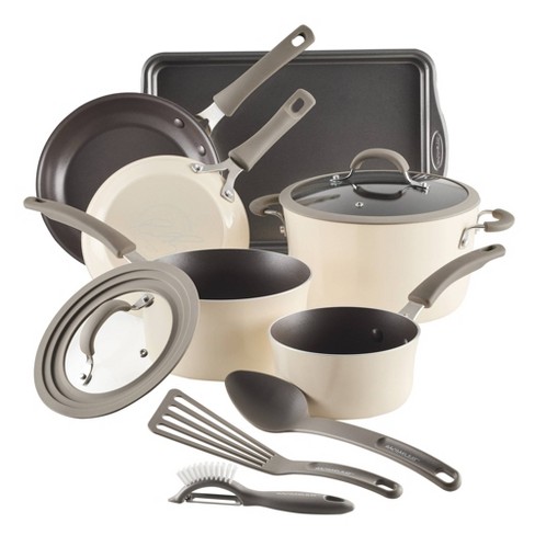 Rachael Ray Cook + Create 11pc Aluminum Nonstick Cookware Set : Target