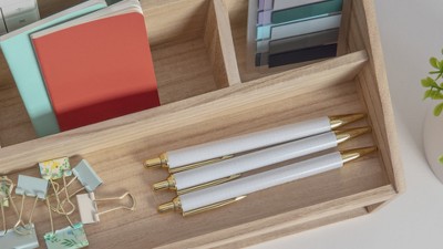Light Natural Paulownia Wood Stackable Storage Boxes with Drawers, Set of 3