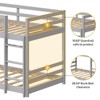 Karl Home Kids Low Floor Bunk Bed Twin Size with Guard Rails and Stairs in Gray - 4 of 4