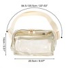 Unique Bargains Clear Double Pull Style Running Waist Pack 1 Pc - 2 of 4