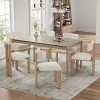Armless Fabric Upholstered Dining Chairs Set of 2,Metal Legs Dining Room Chair With U-Shaped Seats,31'' H Modern Kitchen Dining Chair-Coolbibila - 2 of 4