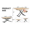 GlasFlength Coffee Tables, Chic and Versatile, Modern and Classic Designs for Every Home, Suitable for Living Room, Beige,43.3”*39.3”*29" - 2 of 4