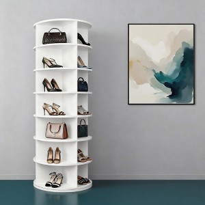 ORRD 7 Tier Rotating Shoe Rack Tower, Spinning Shoe Display : Target