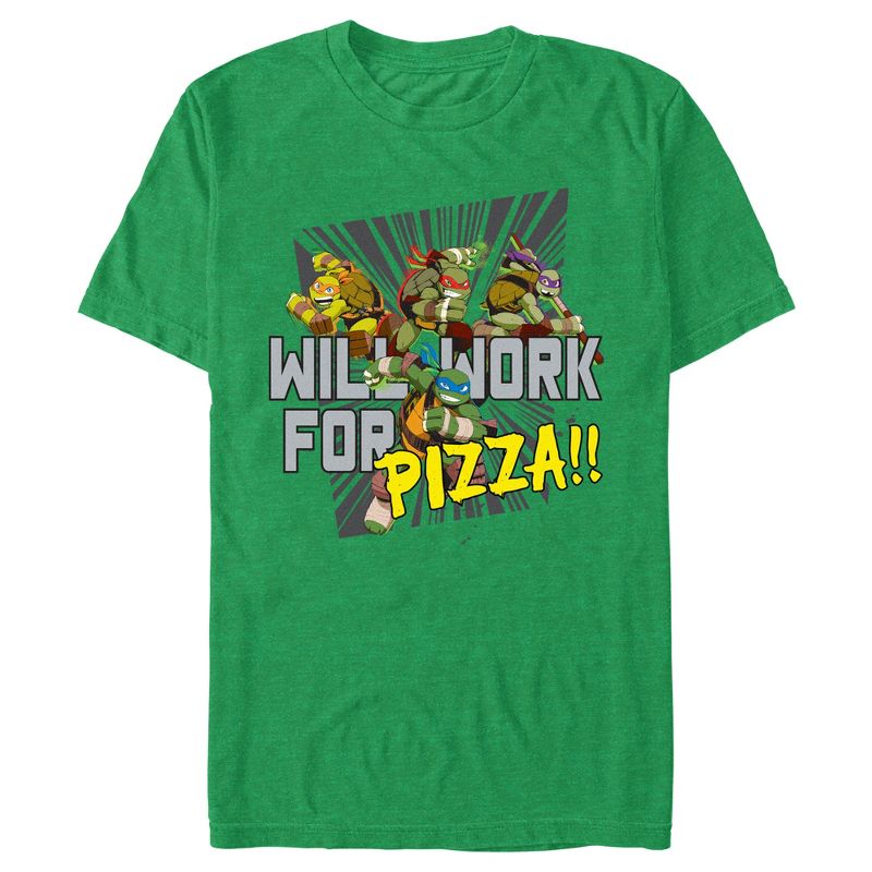 Men's Teenage Mutant Ninja Turtles Will Work for Pizza! T-Shirt, 1 of 4