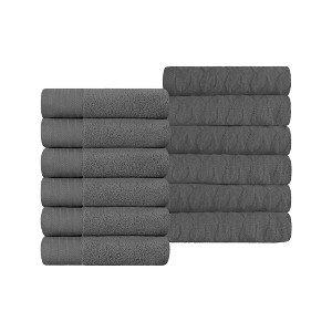 Premium Cotton Herringbone Medium Weight Bathroom Towel Set by Blue Nile Mills - 1 of 4