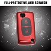 Unique Bargains Silicone Car Smart Key Fob Case Cover for Peugeot 207 307 308 407 3008 1 Pc - 4 of 4