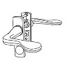 Brixwell 900-7323w Lever Latch Set White with Night Lock Reversible fits Door 5/8" To 1-3/8" Thickness - 3 of 4