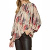 Women's Abstract Bubble Sleeve Blouse - entro - 2 of 4