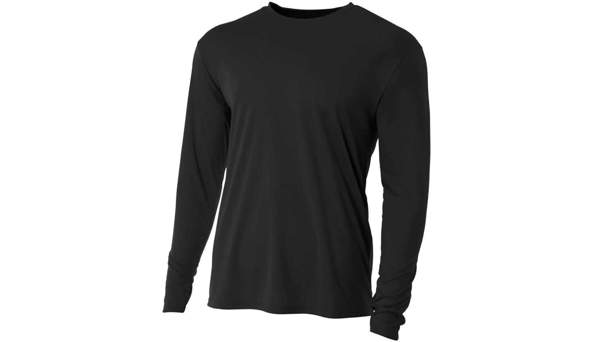 Hardcore mens long-sleeve UV sun protection T-shirt | Light weight loose fitting quick-dry rash guard water shirt for swimming