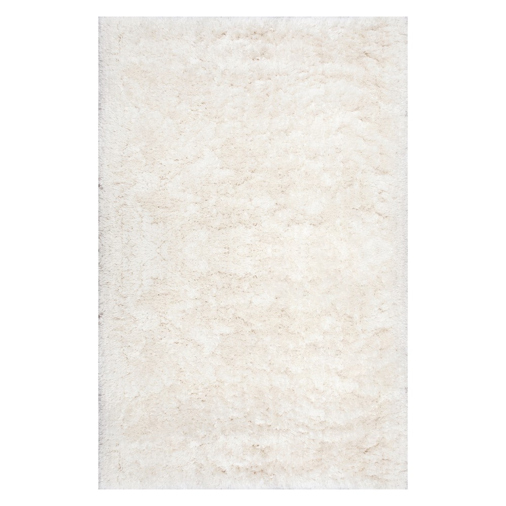 4'x6' Hand Tufted Kristan Shag Area Rug Ivory - nuLOOM