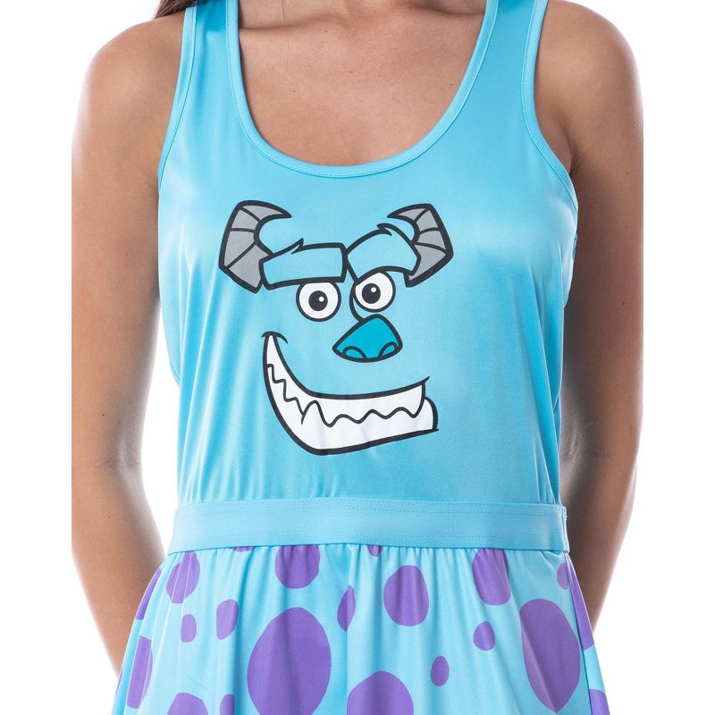 Disney Monsters Inc Womens Sulley Pajamas Nightgown Costume Dress Blue, 3 of 6