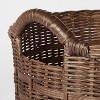 Medium Round Rattan Decorative Basket Dark Brown - Threshold™ designed with Studio McGee: Open Top, Side Handles, FSC Certified - image 3 of 4