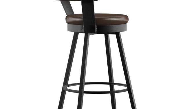 2pk 29" Meilan Faux Leather Metal Swivel Counter Height Barstools - Inspire Q, 6 of 8, play video