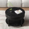 Lyngins 31.5" Flip-Top Coffee Table with Dual-Tier Storage – Enclosed Compartment & Open Shelf, Adjustable Leveling Glides, Modern Center Table - 4 of 4