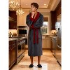 ADR Men's Robe, Plush Fleece Hooded Bathrobe Man, Long Warm Cozy Bath Robe Man - 3 of 3