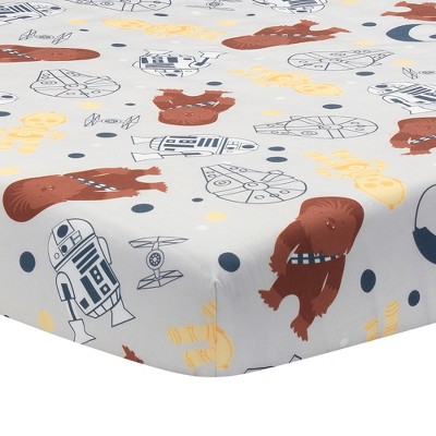 Lambs & Ivy Star Wars Signature Millennium Falcon 100% Cotton Fitted Crib Sheet