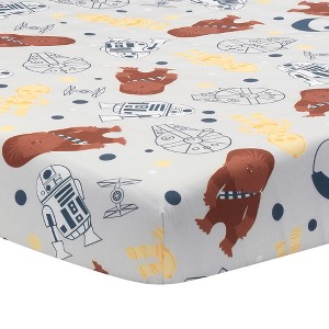 Lambs & Ivy Star Wars Signature Millennium Falcon 100% Cotton Fitted Crib Sheet - 1 of 4