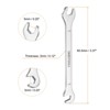 Unique Bargains 30Cr13 Stainless Steel Auto Repairs Thin Double Open-End Wrenches 2 Pcs - 2 of 4