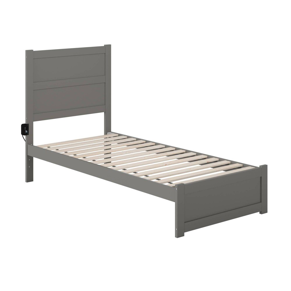 Photos - Bed Frame AFI Twin XL Noho Bed with Footboard Gray  