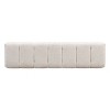 Hrinhom 64"W Upholstered Dining Stools,Benches,Ottoman, Wooden Legs,Faux Fur - 3 of 4