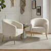 Set of 2 Vicenza Barrel Chair with Metal Legs | Karat Home - image 2 of 4