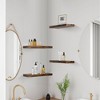 FurnitureR Floating Shelves for Wall, 15.75 Inch Wide Rustic Wood Decorative Wall Storage Rack, Invisible WallMounted Display Brown - 2 of 4