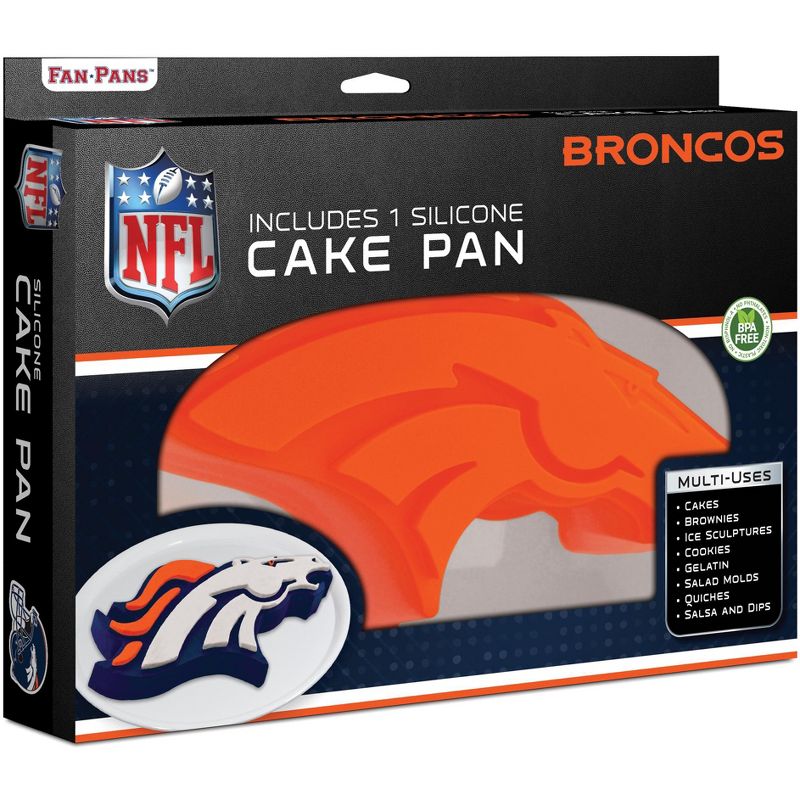 MasterPieces FanPans NFL Denver Broncos Team Logo Silicone Cake Pan, 1 of 5
