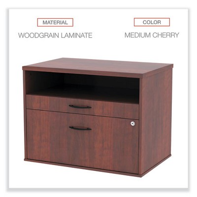 Cherry 2-Drawer Lockable Lateral Filing Cabinet
