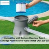 Nispira Pool Filter Replacement for Bestway Flowclear Type I Cartridge Pool Filter(110-120V) 58093E-CASE 330 Gal. | Pack of 2 - 4 of 4