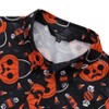 BLUEMING Mens Button Down Shirts Short Sleeve Halloween Graphic Tops Hawai茂an Shirt Palm Beach Shirts - 4 of 4