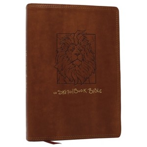 The Sketchbook Bible: The Complete Bible with Hundreds of Illustrations (Nkjv, Brown Leathersoft, Red Letter, Comfort Print) - by  Thomas Nelson - 1 of 1