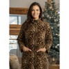 ADR Women's Zip Up Fleece Robe, Soft Warm Plush Zipper Bathrobe - 2 of 2