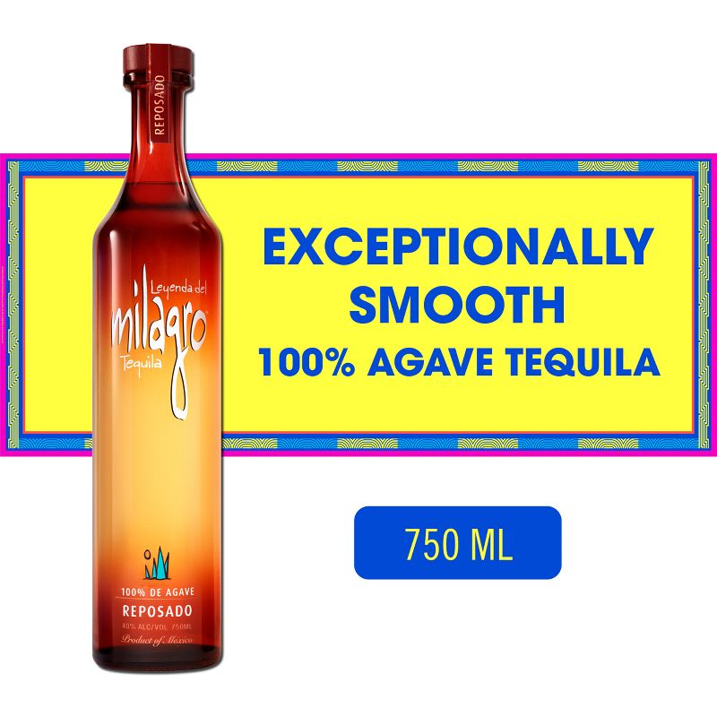 Milagro Reposado Tequila - 750ml Bottle, 3 of 10