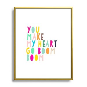 Hello Sayang You Make My Heart Go Boom Boom Metal Framed Art Print - Deny Designs - 1 of 4