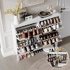 Shoe Cabinet Storage for Entryway, Hidden Shoe Cabinet with 4 Flip Drawers, Freestanding Shoe Organizer with Adjustable Shelves and Metal Legs - 4 of 4