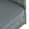 Kumasinova PE Wicker Outdoor Dog Bed,Pet Bed with Waterproof Cushion,Elevated Dog Bed with Canopy,Metal Frame,Dog Beds for Patio&Garden,Dark Gray - 3 of 4
