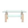 CENGHU Rectangle Glass Coffee Table, Clear Tea Table, Modern Side Center Table for Living Room, Dining Room, Bedroom - 4 of 4