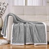 Kate Aurora Ultra Soft & Plush Herringbone Fleece Backing  Sofa Accent Throw Blanket - 50 in. W x 60 in. L - 2 of 4