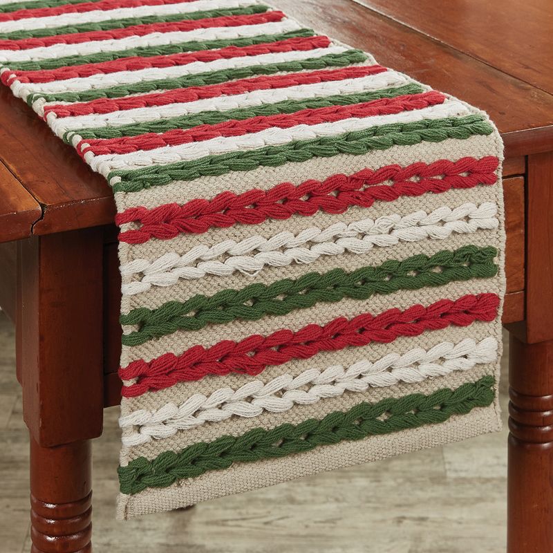 Park Designs Winter Scarf Table Runner - 54''L - Red, 1 of 5