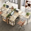 Bestier 95.5 inches L-Shaped Computer Desk Long Table for Home Office - 4 of 4