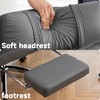 Lyngins Ergonomic Office Chair with Hidden Footrest, Tech Leather Home Office Desk Chair, Swivel Computer Chair with Lumbar Support Headrest - 2 of 4