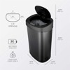 SEVOBAL Indoor Trash Cans 13 Gallon Trash Can with Lid | Automatic Touchless Garbage Can Fits Any Kitchen, Bathroom, Office, Black, 16.5"*11.5"*28.4" - 4 of 4
