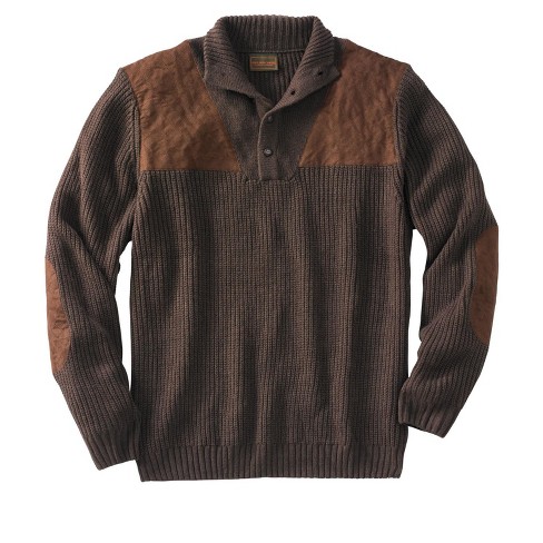 Boulder Creek By Kingsize Men's Big & Tall ™ Patch Sweater With Mock ...