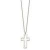 Black Bow Jewelry Women's Stainless Steel Small Voided Cross Necklace, 17.5 Inch - 2 of 4