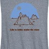 Women's - Peanuts - Life Is Better Under The Stars Graphic Racerback Tank - 2 of 4