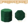 Unique Bargains Velvet Octagon Wedding Proposal Engagement 2 Slot Jewelry Storage Ring Box - 2 of 4