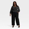 Women's Long Sleeve Ruched Top - A New Day™ - 3 of 3