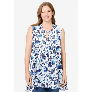 Woman Within Pleated Tank - 1 of 4