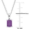 EVERLY JEWELRY | Sterling Silver Pendant with Gemstone and Created Gemstone – Multiple Stone Options - 3 of 4